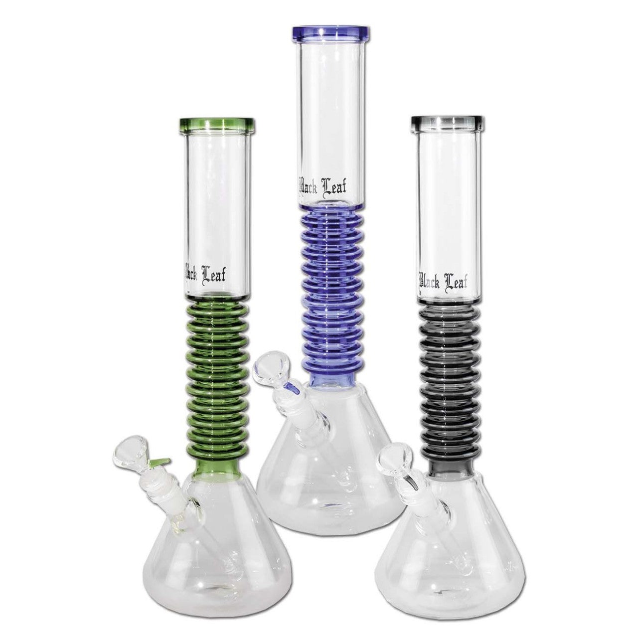 Black Leaf Flask Bong Rings bong in vetro borosilicato