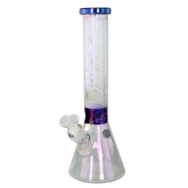 Blaze Glass Cleo Beaker bong Ice in vetro iridescente 7 mm
