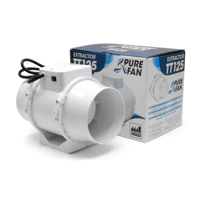 Pure Tent Controllo del clima Pure Fan TT estrattore in linea a 2 velocità
