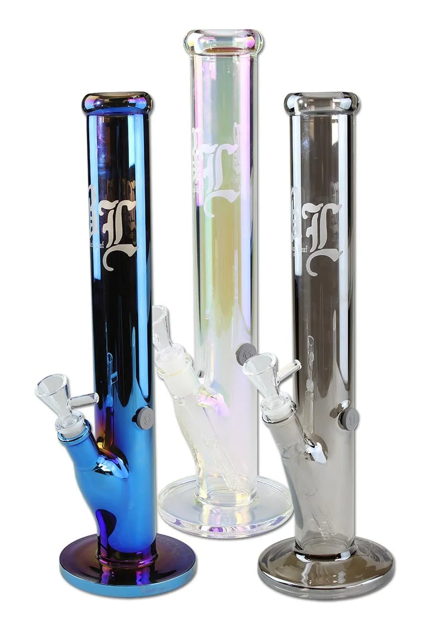 Black Leaf Neverland Cylinder Bong multicolore in vetro da 5 mm
