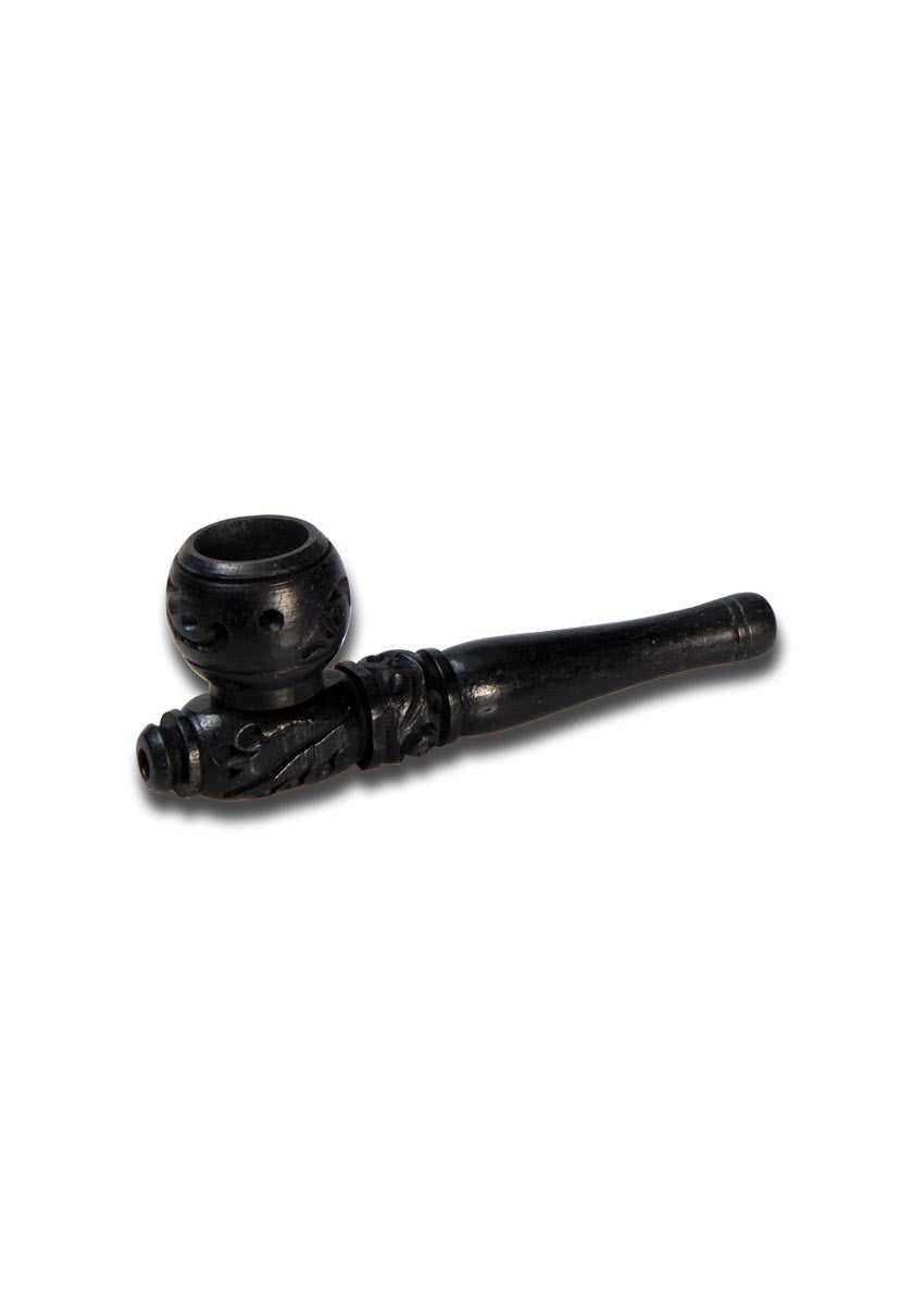 Parafernalia Smoking Pipe carved wood dark pipa in legno d'ebano