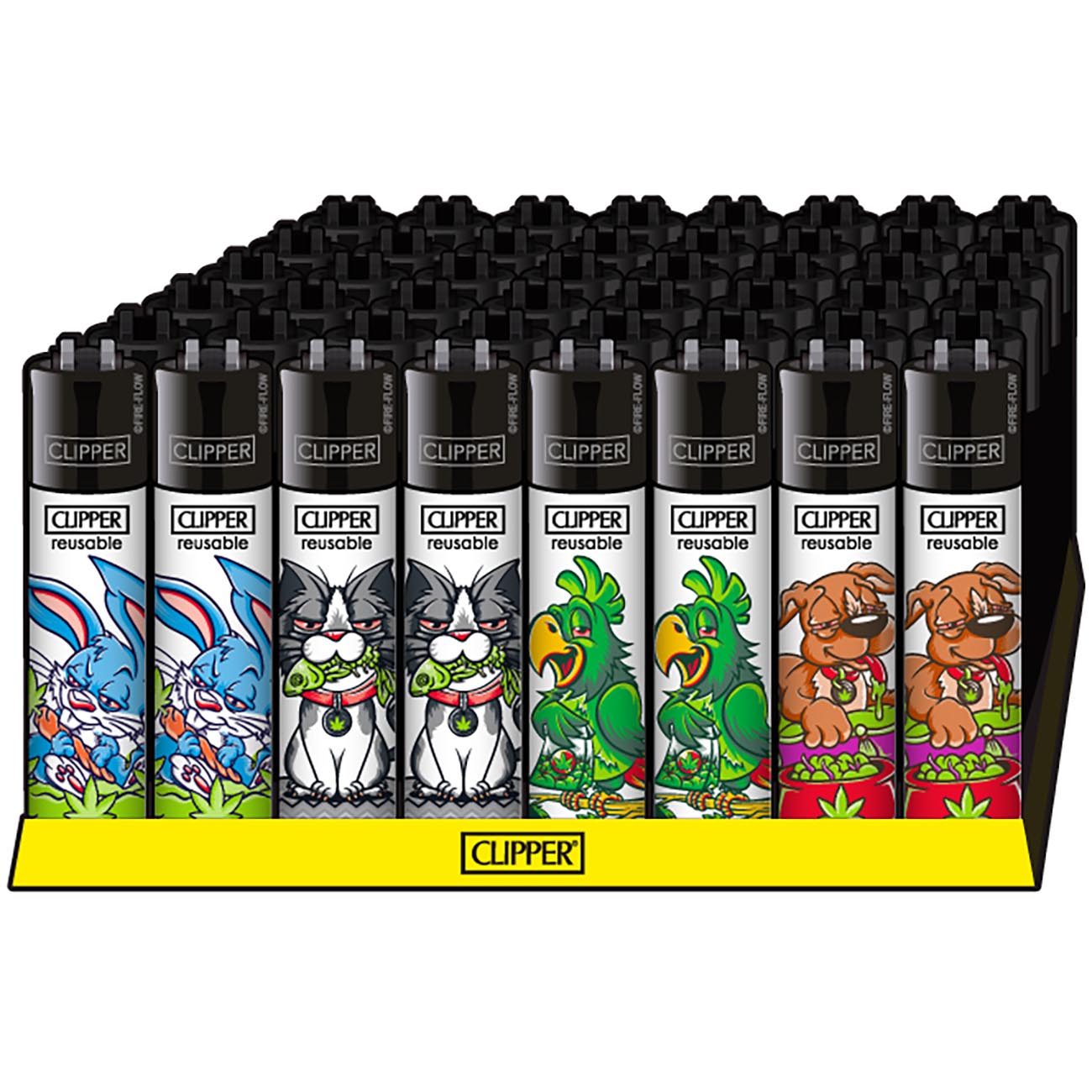 Clipper STONED ANIMALS accendino ricaricabile a gas