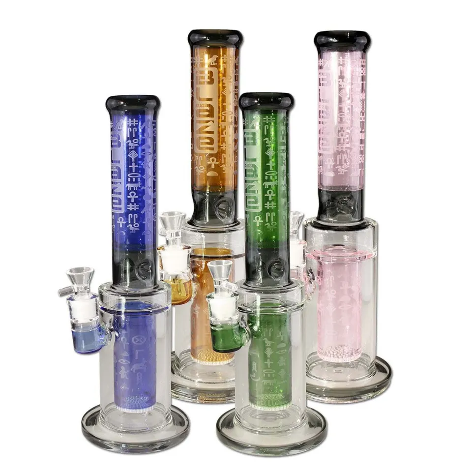 BLAZE GLASS Parafernalia Pharaoness Cylinder Bong Ice bong in borosilicato