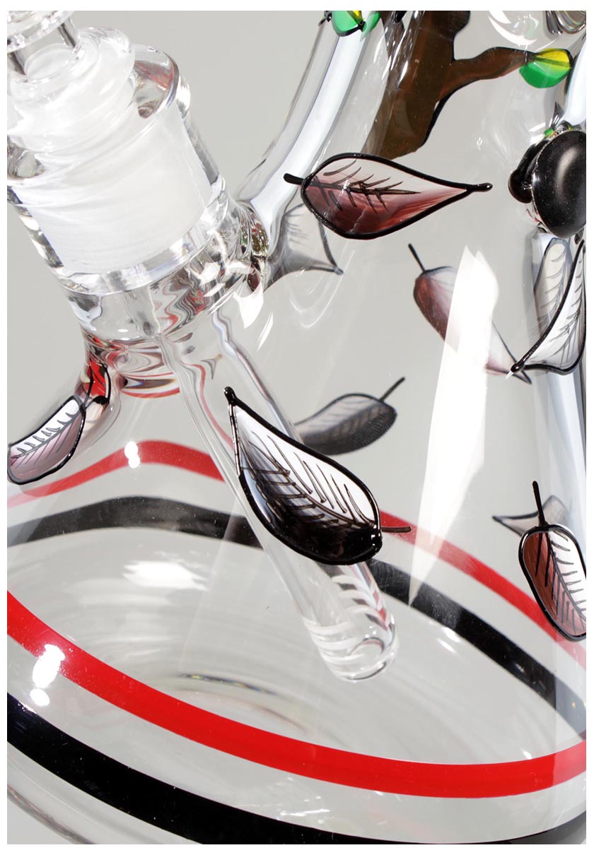 Plantadiscount Parafernalia Vetro dipinto a mano Bong Ice Night Owl bong 7 mm