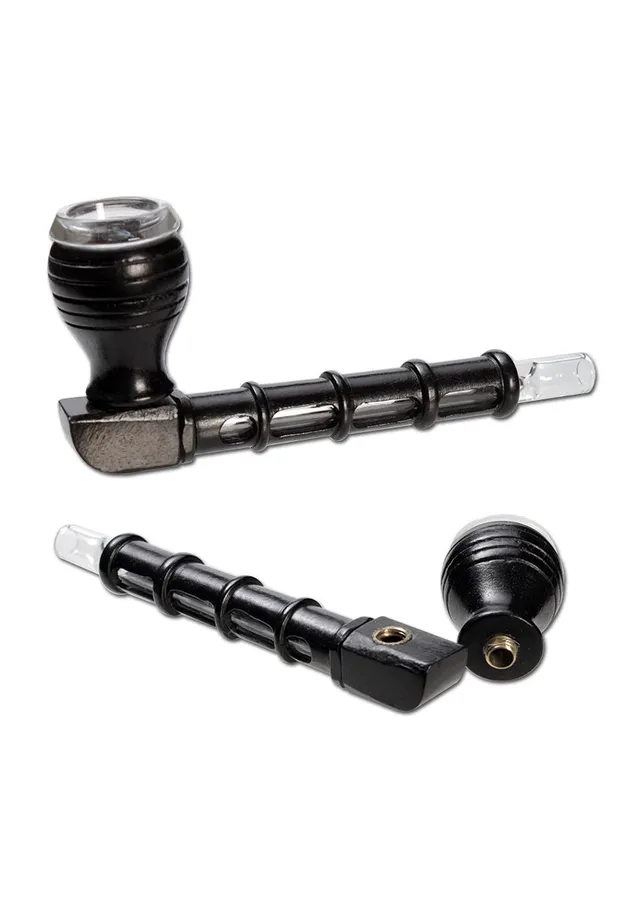 Plantadiscount Parafernalia Wood Pipe 2-part with Glass Bowl pipa in legno smontabile