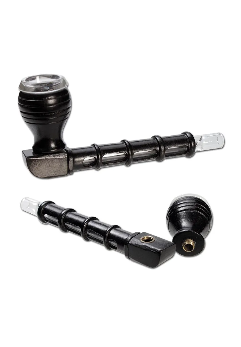 Plantadiscount Parafernalia Wood Pipe 2-part with Glass Bowl pipa in legno smontabile