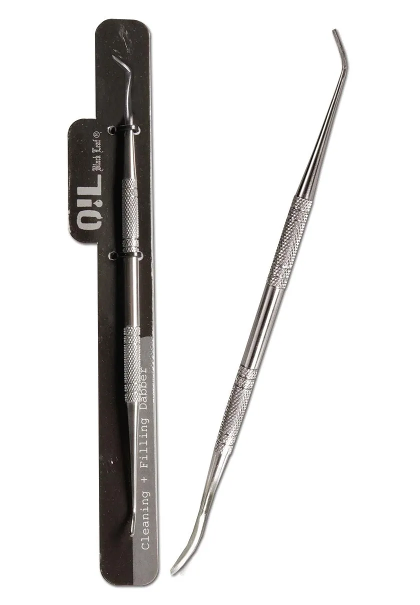 Black Leaf Oil Stainless Steel Tool dabber in acciaio inox doppia punta