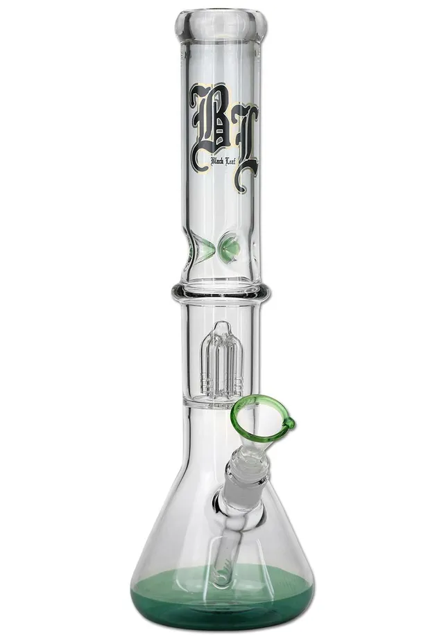 Black Leaf Glass Bong Ice 4-Arm Percolator bong verde mare 400 mm