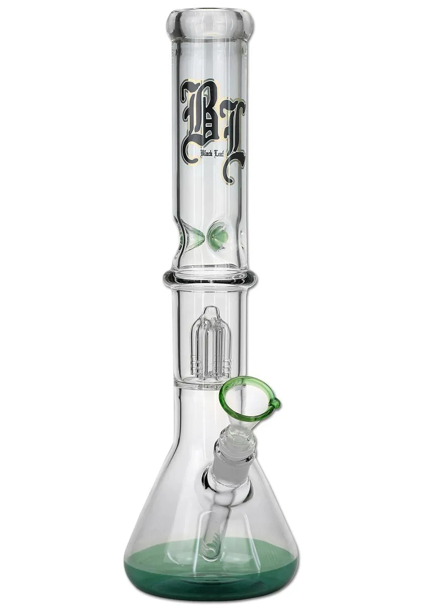 Black Leaf Glass Bong Ice 4-Arm Percolator bong verde mare 400 mm