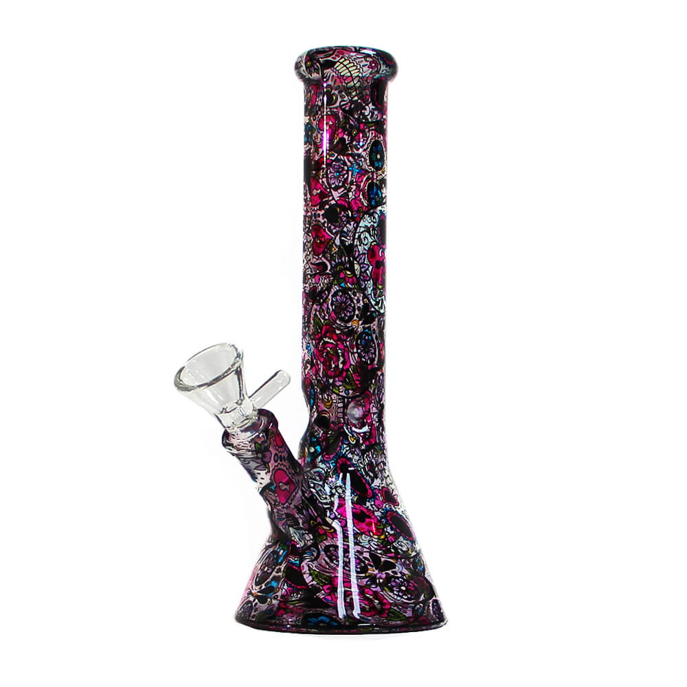 Mexican Flowers bong in vetro 26 cm 5077