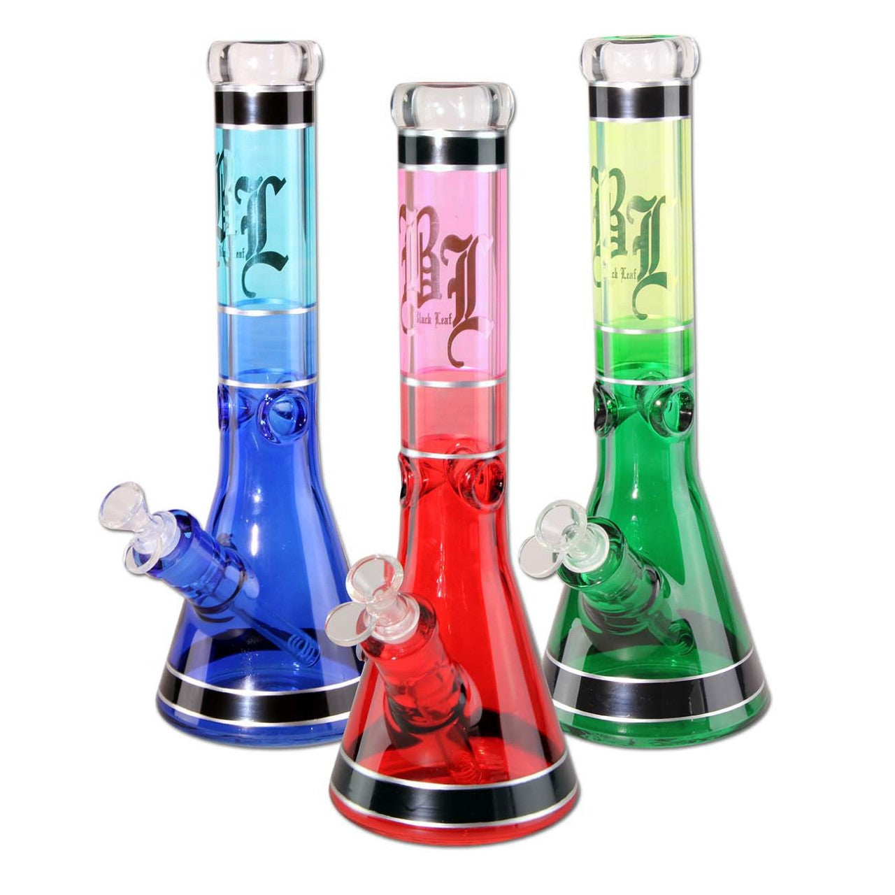 Black Leaf Parafernalia Beaker Bong Ice bong con camera per ghiaccio