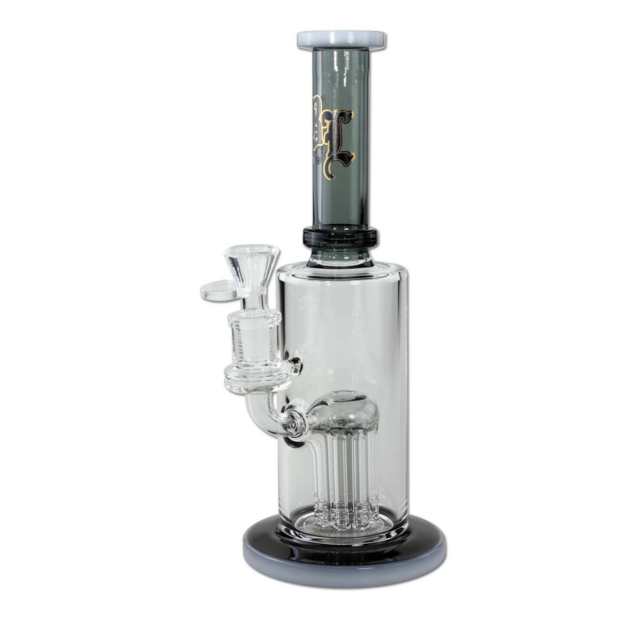 Black Leaf Percolator Bong Grey in vetro con tree percolator