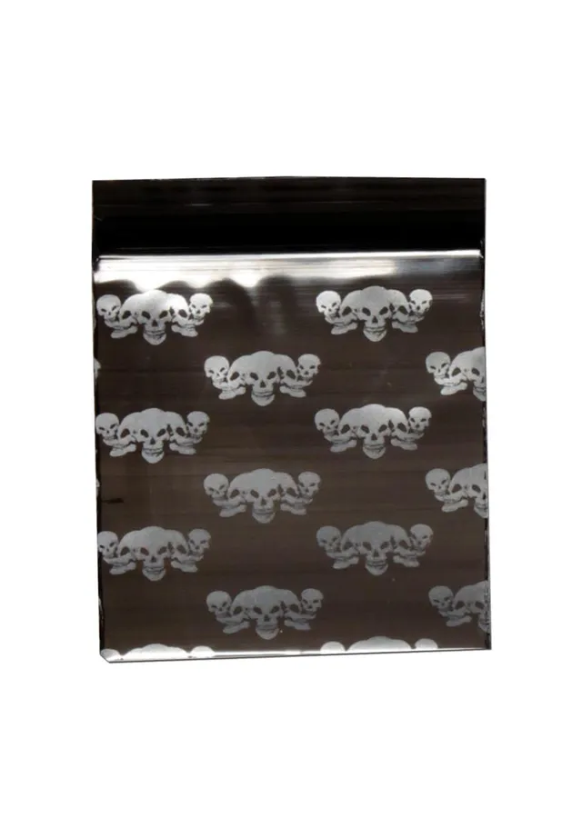 Plantadiscount Parafernalia Zipper Bags, Skull sacchetti zip PE-LD