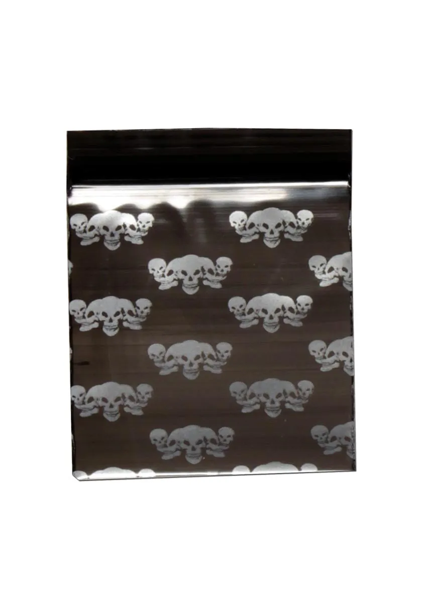 Plantadiscount Parafernalia Zipper Bags, Skull sacchetti zip PE-LD