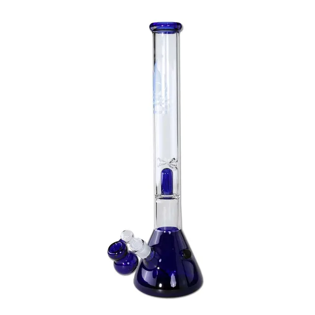 Black Leaf Parafernalia Glass Bong Ice Blue 1xPercolator bong blu