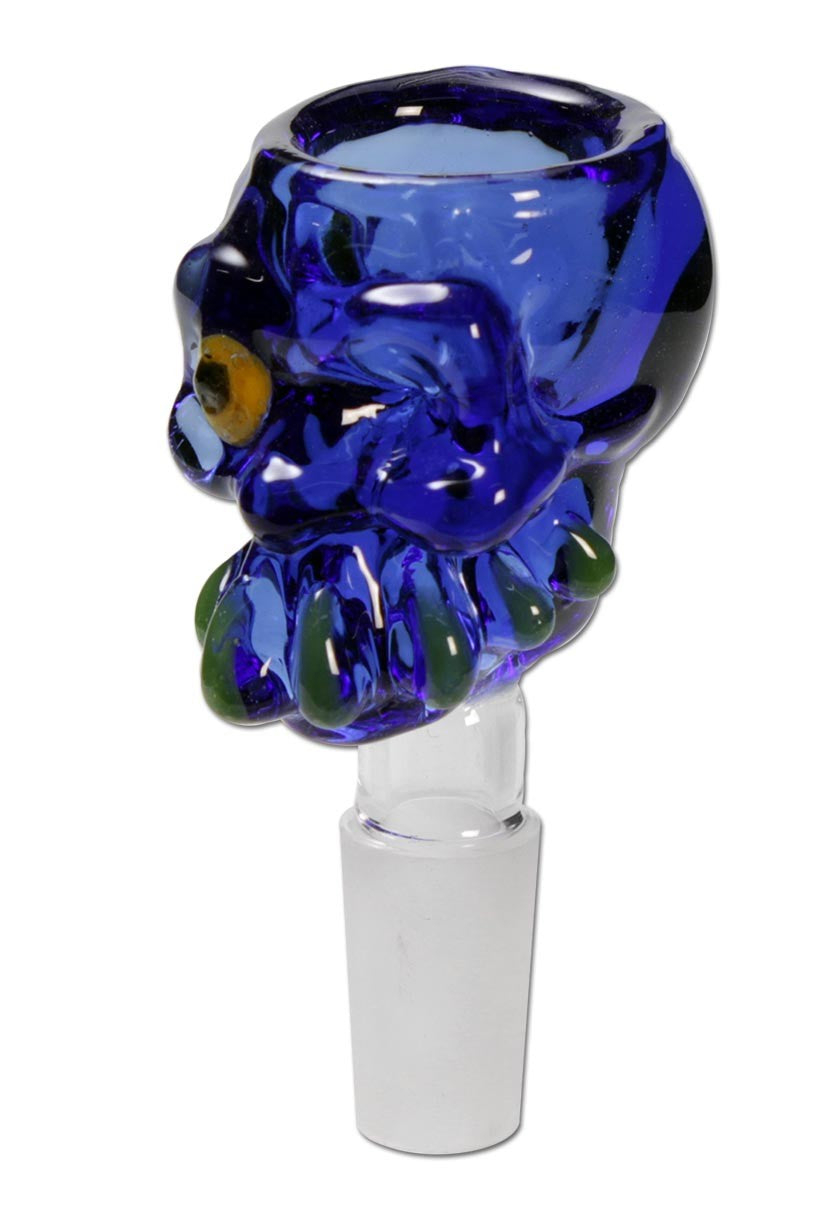 Zombie braciere per bong in vetro blu SG 14 a teschio