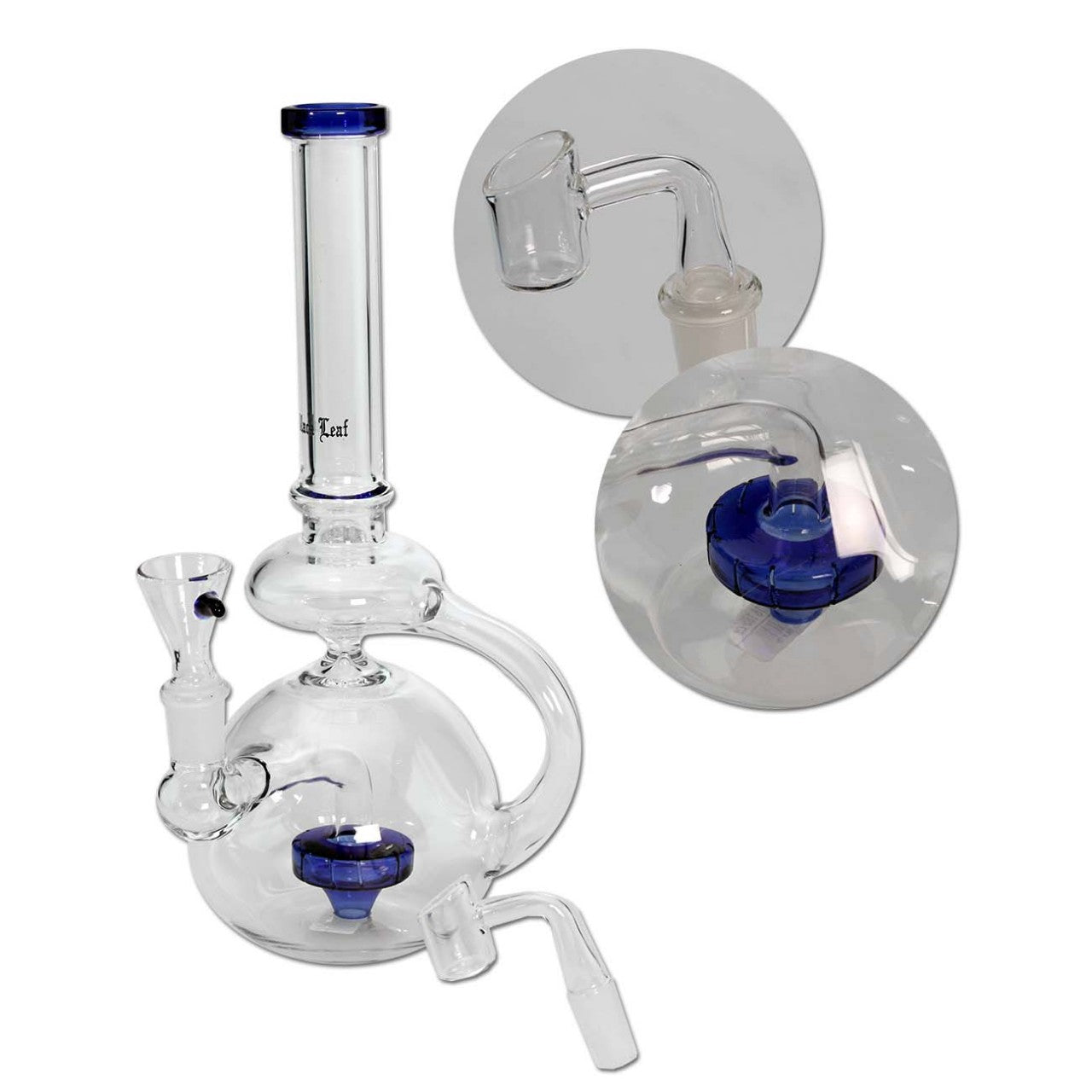 Black Leaf Parafernalia Recycle Bong Herbs and Oil bong in borosilicato