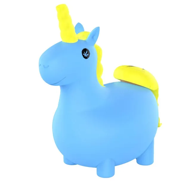 PieceMaker Unikorn Hikea bong in silicone blu luminoso