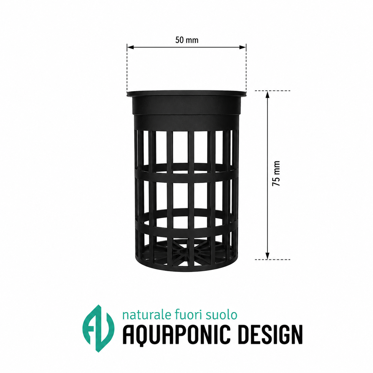 AQUAPONIC DESIGN NFT 1,8 m canalina idroponica 100x80 mm con vasi