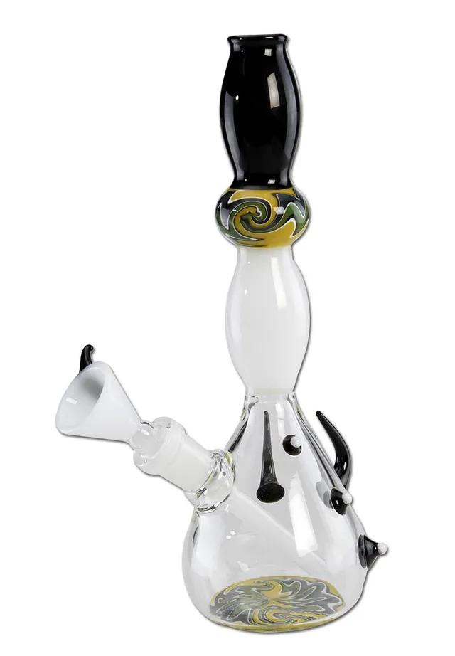 Plantadiscount Parafernalia Glass Bong with Horns bong giallo in borosilicato