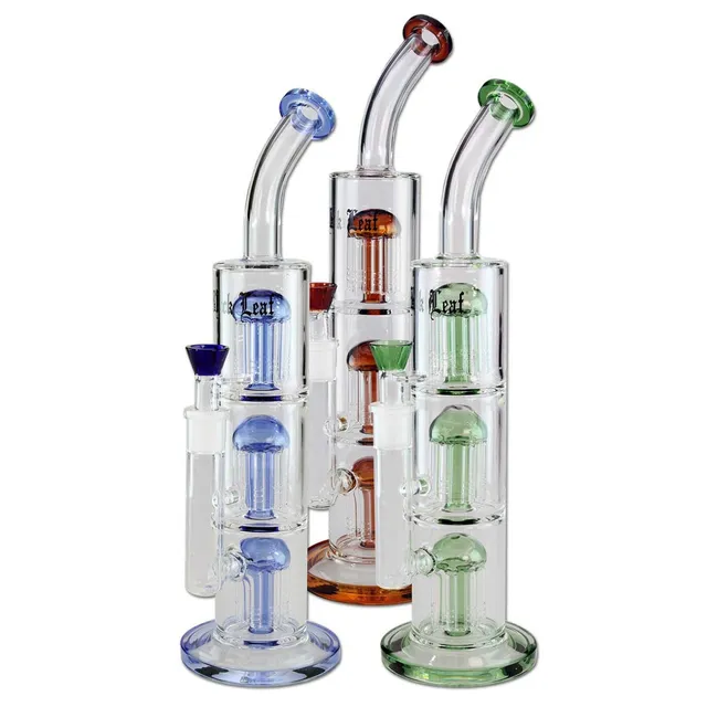 Black Leaf Parafernalia Percolator Bong bong 3 percolatori a 8 bracci