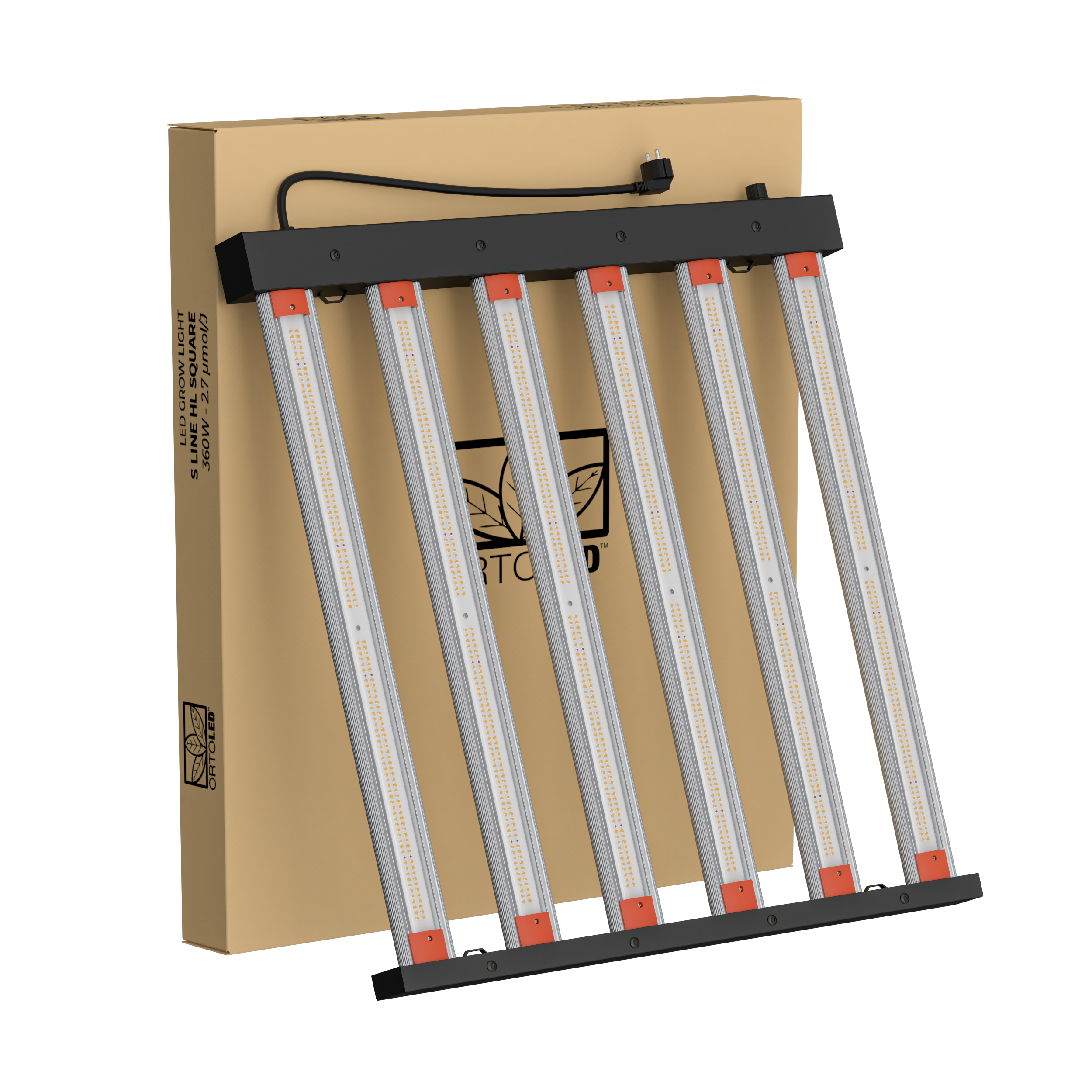 Ortoled Lineari serie ECO S Line HL 2,7 µmol/J 360W 60×60 cm lampada LED dimmerabile