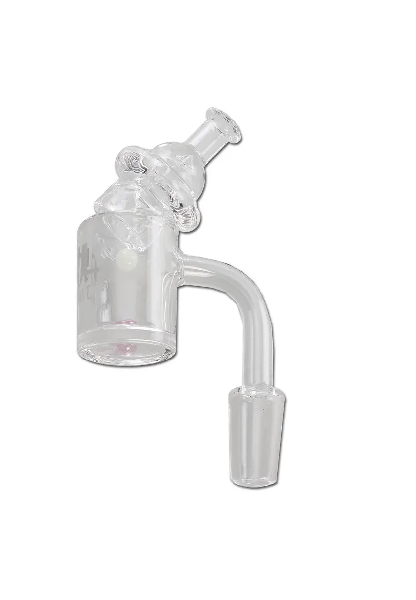 Black Leaf Quartz Banger Spinner Cap banger in quarzo con 2 perle