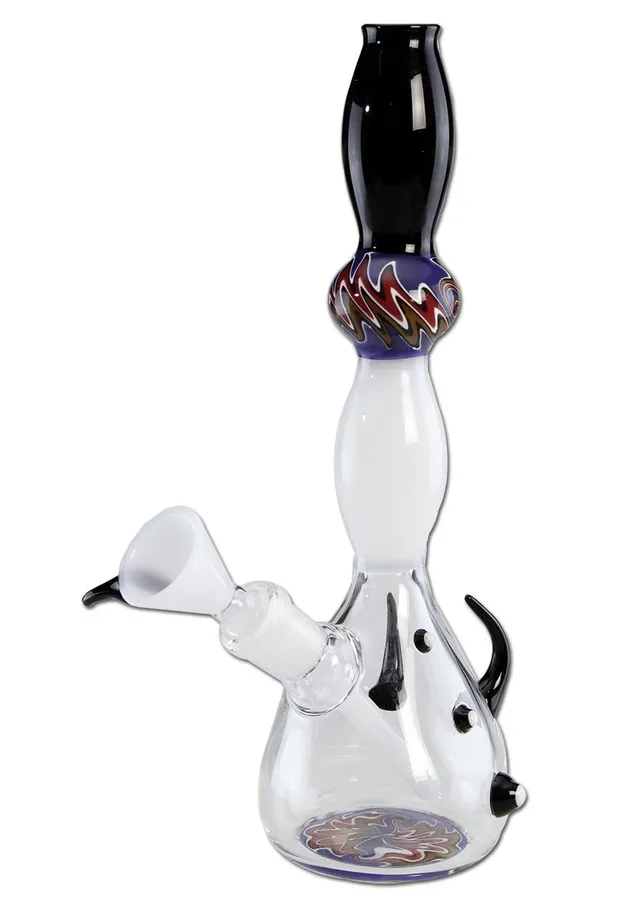 Plantadiscount Parafernalia Glass Bong with Horns bong blu