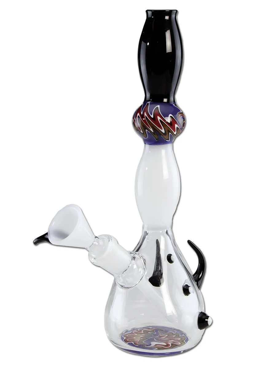 Plantadiscount Parafernalia Glass Bong with Horns bong blu