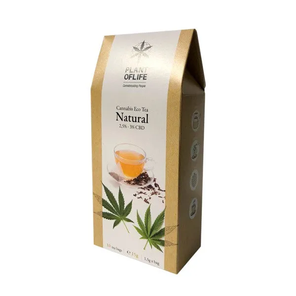 Plant of Life Infuso di Tè al CBD 2.5%–3% gusto Naturale