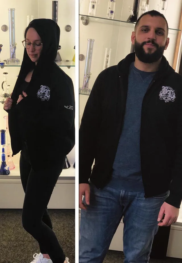 Black Leaf Parafernalia Hoodie Jacket felpa con cappuccio zip unisex