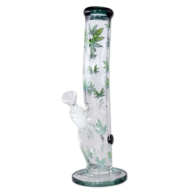 Black Leaf Leaffly Cylinder Bong Ice bent bong ricurvo verde