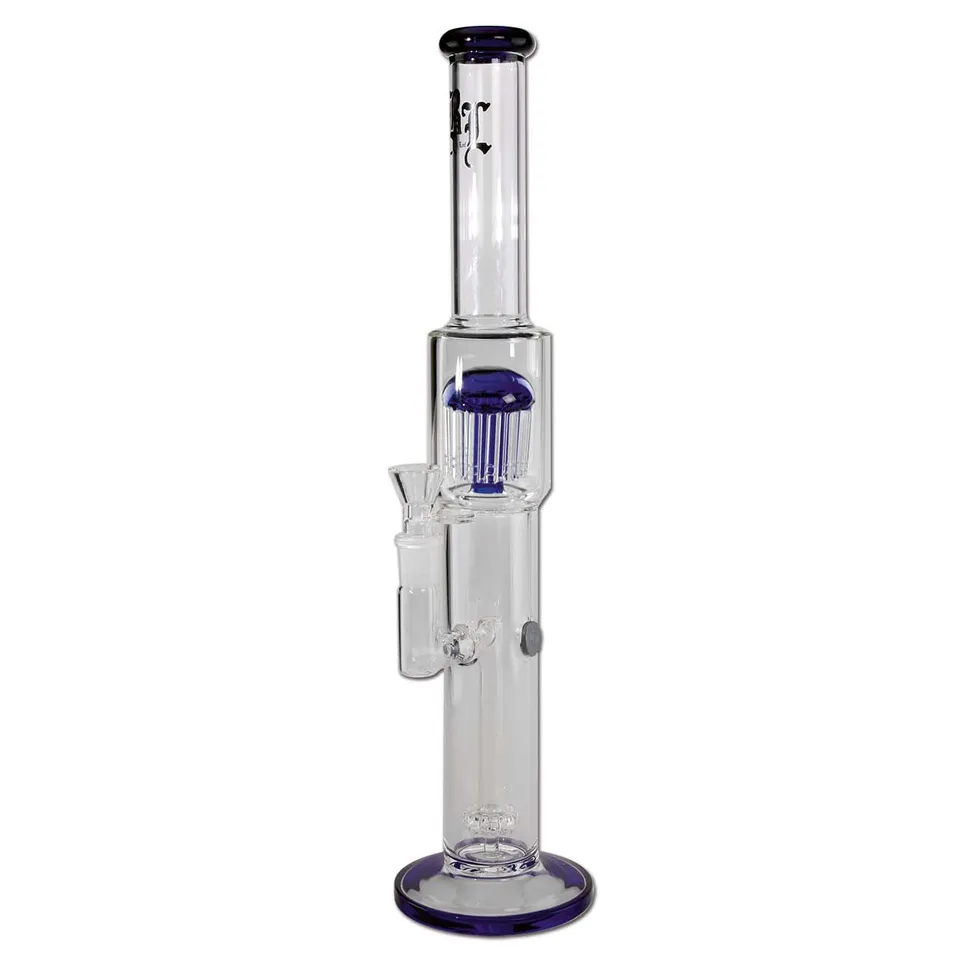 Black Leaf Parafernalia Glass Bong Tamburo + Percolatore per alberi borosilicato