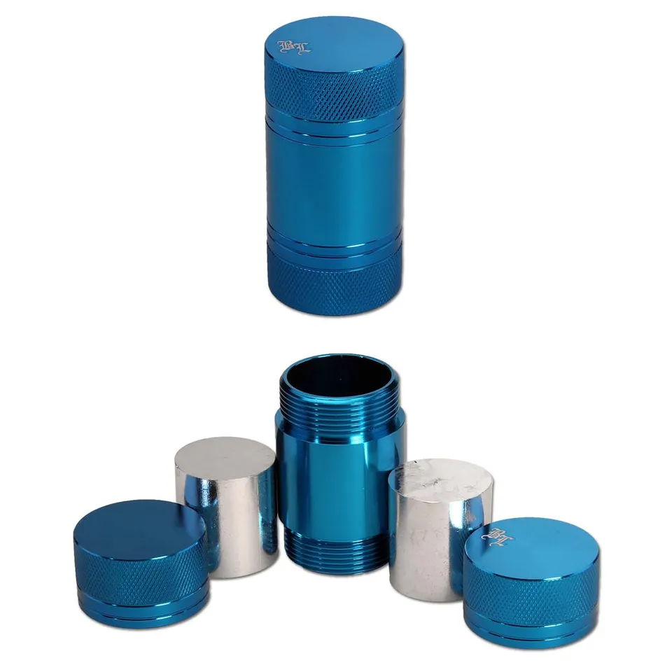 Black Leaf Parafernalia BL Pollen Press S-Size pressa per polline blu rosso alluminio