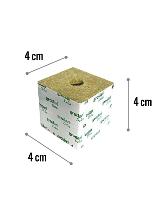 Aquaponic Design Substrati Cubetti di lana di roccia 40 mm 77 pezzi idroponica