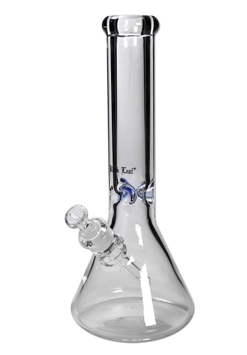Black Leaf Flask Bong Ice bong 9 mm in vetro