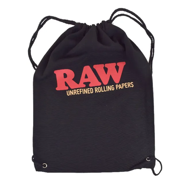 RAW Parafernalia Drawstring Bag sacca con coulisse nera o beige