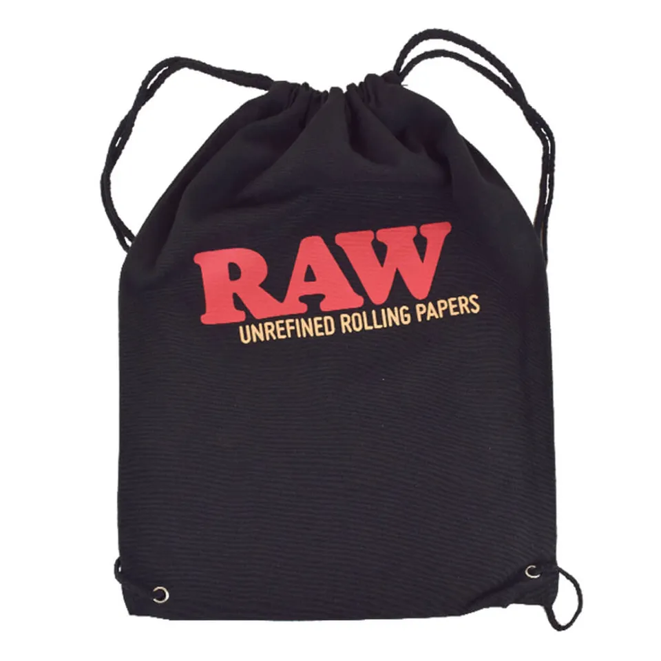 RAW Parafernalia Drawstring Bag sacca con coulisse nera o beige