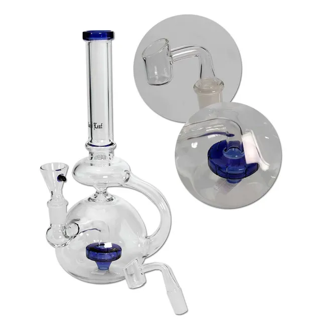 Black Leaf Parafernalia Recycle Bong Herbs and Oil bong in borosilicato