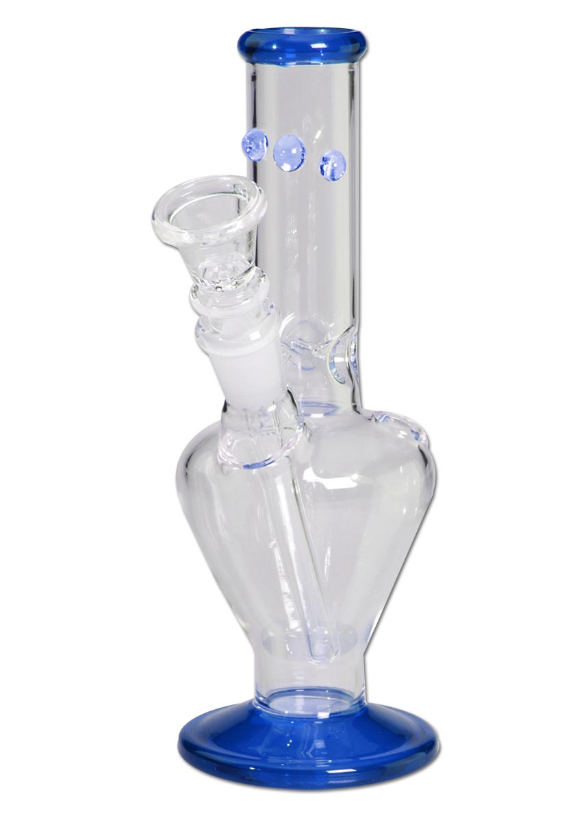 Glass Icebong mini bong in vetro nero con tacche per ghiaccio