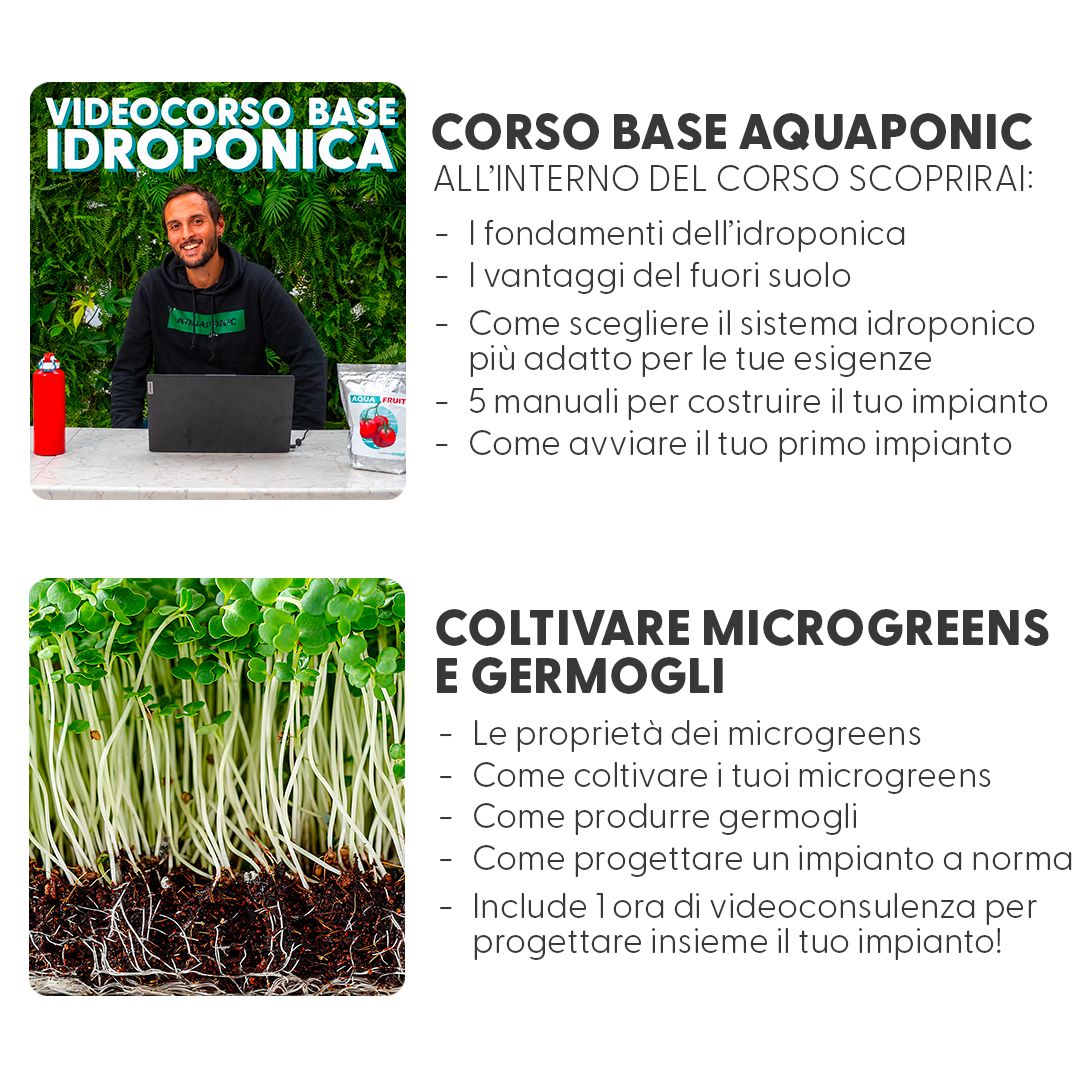 AQUAPONIC DESIGN TUTTI PER UNO pacchetto videocorsi completo