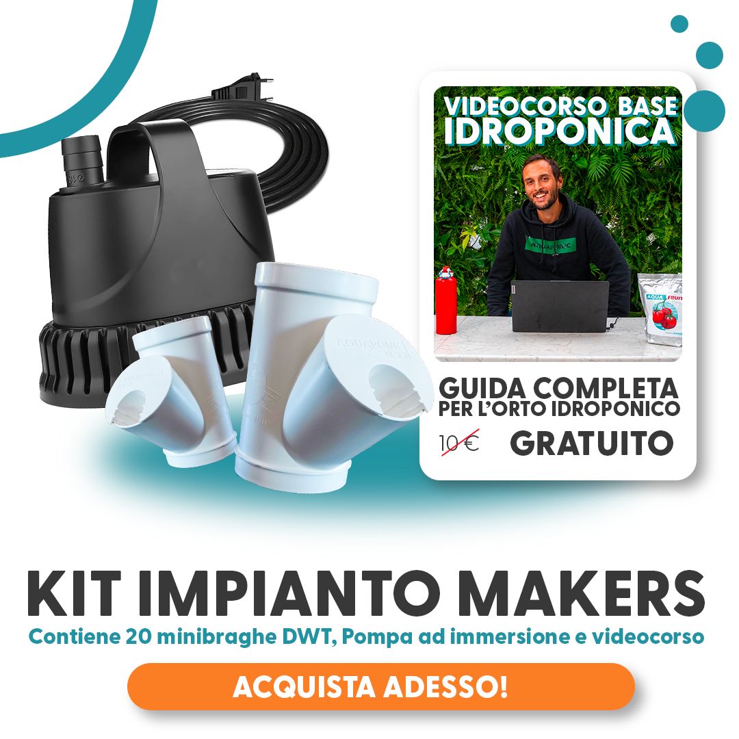 Aquaponic Design Kit idroponica KIT MAKERS kit 20 minibraghe con pompa