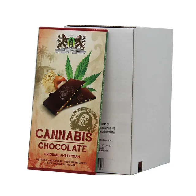 Plantadiscount Alimenti Cannabis 70% dark hempseeds chocolate THC free (15pcs/display) ED2168 cioccolato fondente
