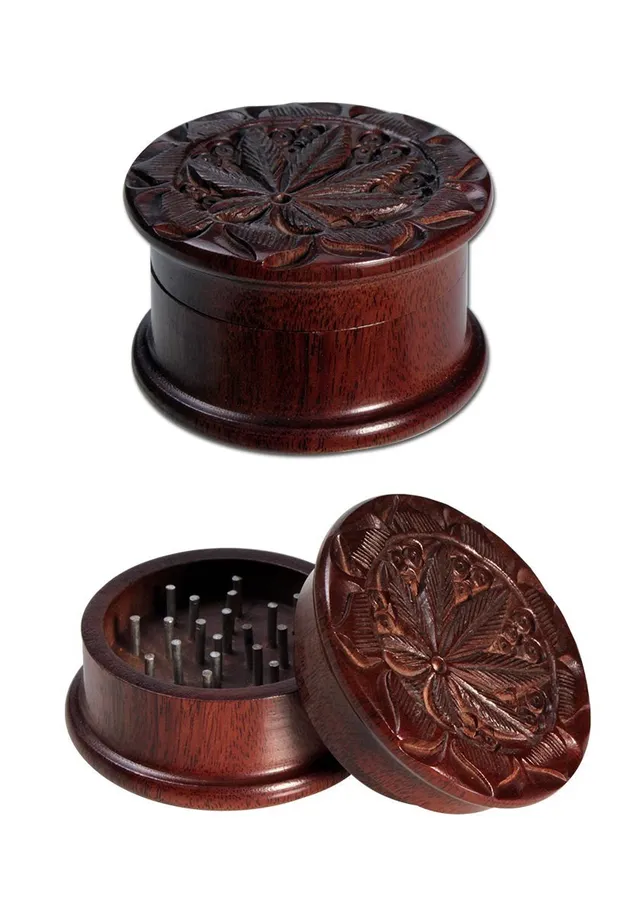 Leaf Rosewood Grinder Leaf grinder in legno 2 parti