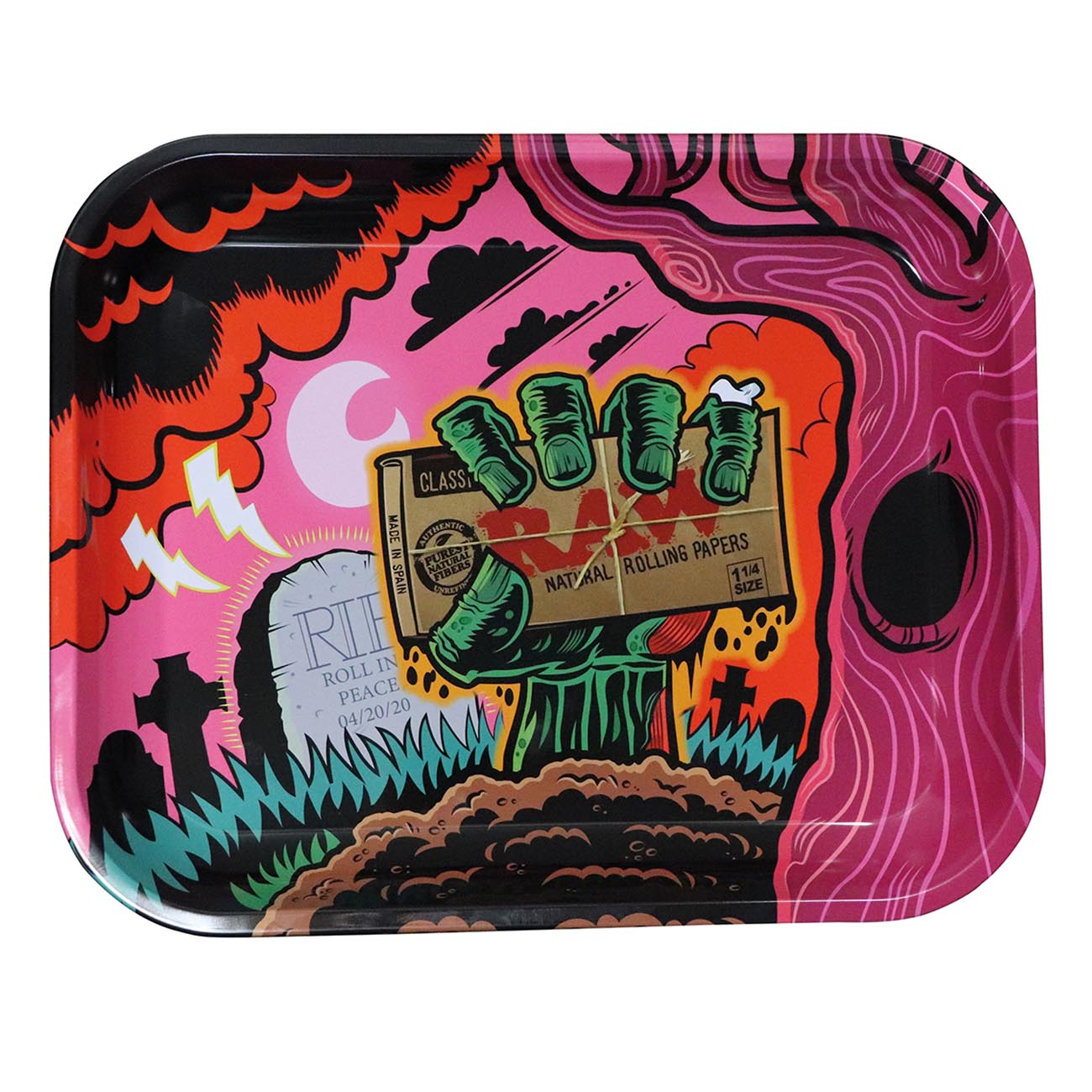 Parafernalia RAW Zombie Rolling Tray L vassoio in metallo