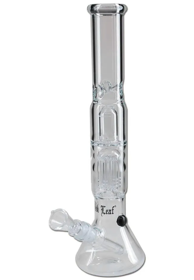 Black Leaf Parafernalia Ice Bong 6-Arm Percolator bong in vetro 6 bracci