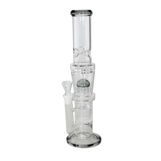 Black Leaf Icebong HoneyComb Tree Perco grey bong in vetro