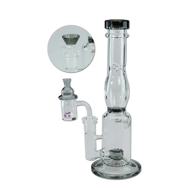 BLAZE GLASS Herb Bong Ice incl. Banger/Carb Cap bong con accessori