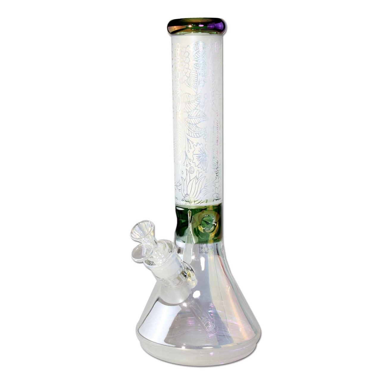 Black Leaf Parafernalia Beaker Bong Ice sandblasted bong con camera per ghiaccio