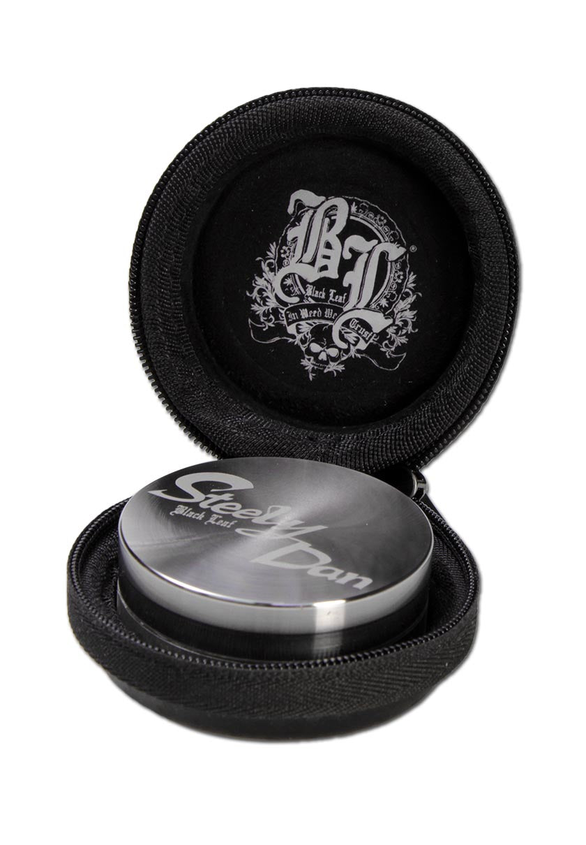 Black Leaf Steely Dan grinder 2 parti in acciaio inox